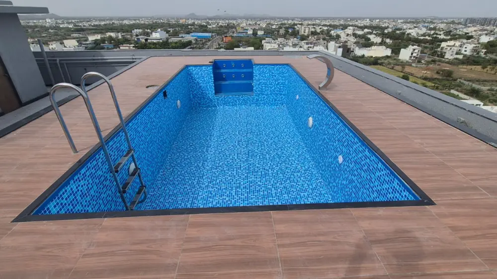 Readymade swimming pool installation by Nitya Pools
